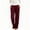 Wine, variant on LEAVINGSUO Pajama Pants Women Plus Size Casual Elastic Waist Long Pants Pockets Comfortable Loungewear Trousers Light Blue S