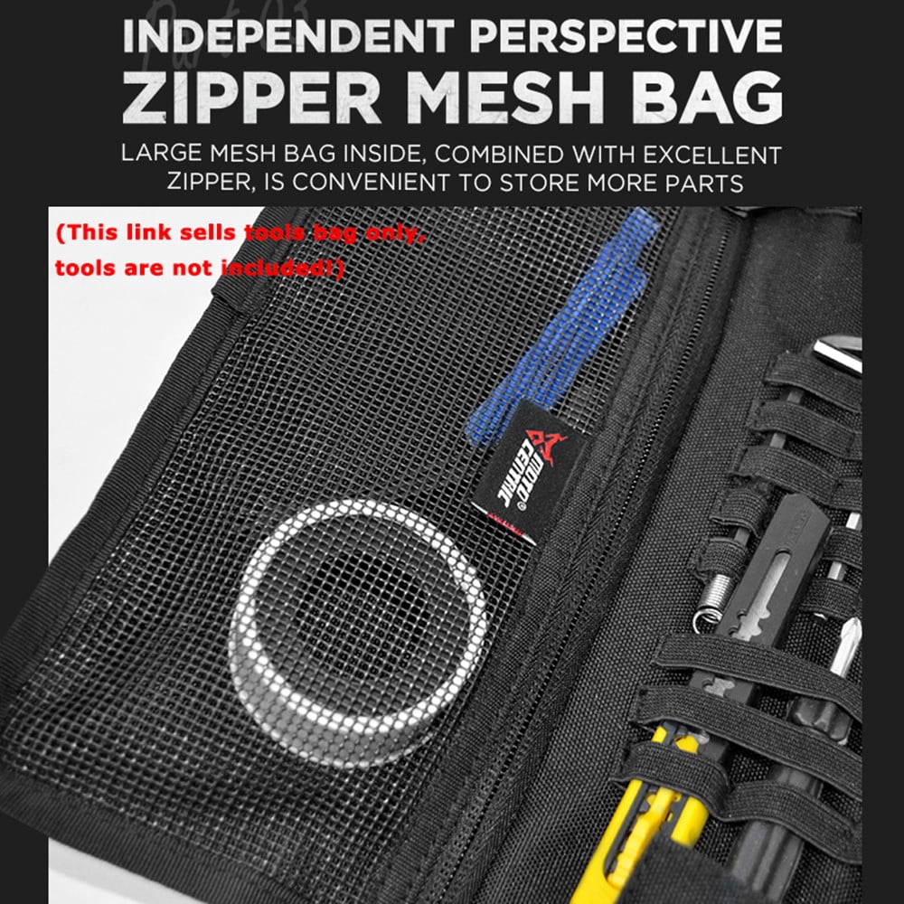 Tool Bag Large Wrench Roll Up Portable Pouch Bag Folding Storage Kit Pockets Kit for Motorcycle/Motocross Riding New
