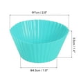 thumbnail image 2 of 36Pcs Silicone Cupcake Baking Cups, Non-Stick Muffins Liner, for Cooking Egg, Baking Muffins Cake Mold Mint Green, 2 of 6