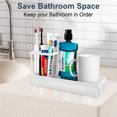thumbnail image 3 of AndHot Toothbrush Holders, Metal Tooth Brush Holder for Bathroom with Drainage, Countertop Electric Toothbrush and Toothpaste Organizer, Bathroom Accessories, Kitchen Countertop Sink Caddy,white, 3 of 7