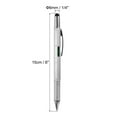 thumbnail image 2 of 4pcs 6 in 1 Multitool Tech Tool Pen Gifts for Men with Ballpoint Pen, Ruler, Screwdriver, Stylus, Silver, 2 of 5