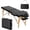 Black, variant on PEXMOR Portable Massage Table, 84" x 24 Inch Height Adjustable 2-Fold Wooden Bed with Face Cradle & Carry Bag for Spa Lash Tattoo, Black