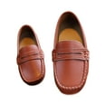 thumbnail image 4 of mgoYE Boys' Oxfords Baby Girls Boys Classic Loafers Oxford Dress Shoes Soft Slip On Crib Flats Shoes|Brown 10, 4 of 5