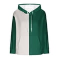 thumbnail image 5 of Jsaierl Women's Comfortable Oversized Color Block Fuzzy Fleece Hoodies Sweatshirts Drawstring Casual Tops S-2XL, 5 of 7