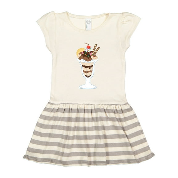 Inktastic Ice Cream Sundae Gift Toddler Girl Dress