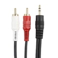 thumbnail image 1 of Opolski 3.5mm 1/8'' Male Stereo Mini Plug Jack To 2 RCA Stereo Phone Computer Audio Speaker Cable, 1 of 5