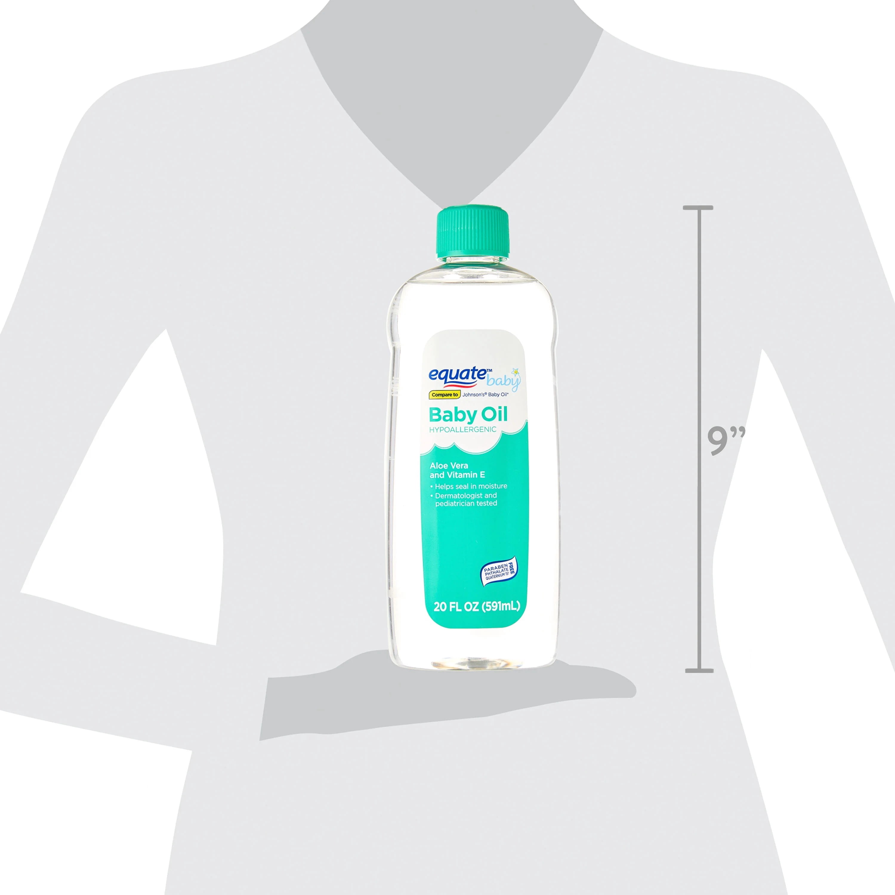 Equate Baby Oil with Aloe Vera and Vitamin E, 20 fl oz