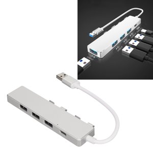 USB Le centre, USB 3.0 Hub quatre ports 1xUSB3.0 Portable pour ordinateur portable argent, Gris
