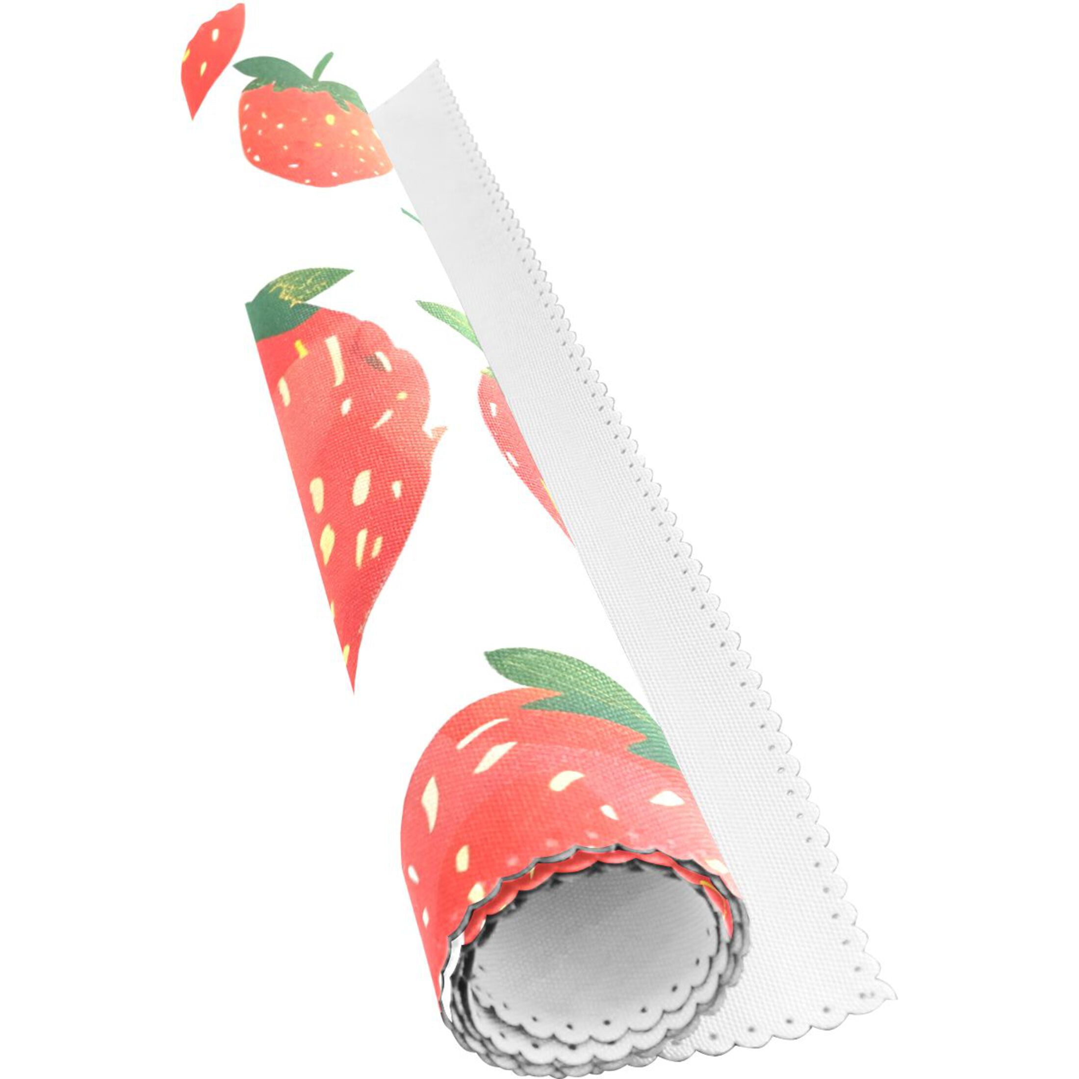 Strawberries 12×18 inch Placemats Heat Resistant Washable Foldable Rectangular Placemats Set Decoration Indoor Outdoor for Kitchen Dining Table 6PCs