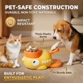 thumbnail image 5 of Duck Shape Interactive Cat Treat Toy Puzzle Feeder, 3-Lid Treat Dispenser, Boredom Buster Slow Feeder for Kibble & Treats, 10.58oz 300g (White) (K), 5 of 6