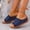 Blue, variant on Womens Sandals Stretch Lightweight Arch Support Orthopedic Wide Width Leather Platform Wedge Flat Slip on Summer Walking Sandals Dressy Comfortable Slides Heels Flip Flops