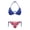 American Flag Pattern, variant on Ladies Gothic Skull Print Two Piece Bikini Set Swimsuit Lightweight Triangle Halter Bathing Suit Swimwear for Women