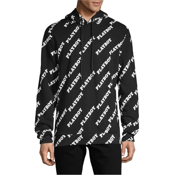 Elevenparis Hombre Lapla Playboy Sudadera con Capucha Negro XL