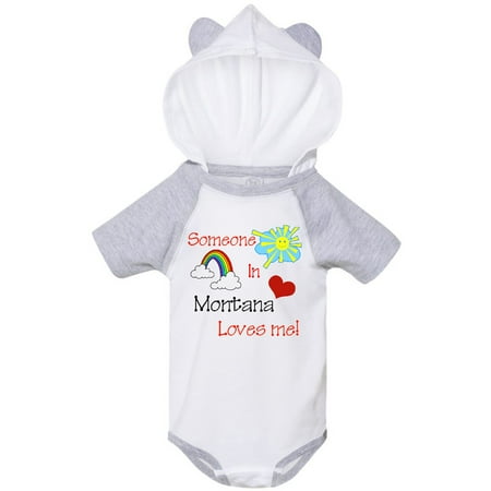 

Inktastic Someone in Montana loves me! Gift Baby Boy or Baby Girl Bodysuit