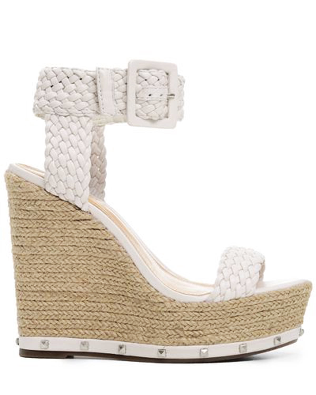 Schutz Gazania Pearl White Woven 