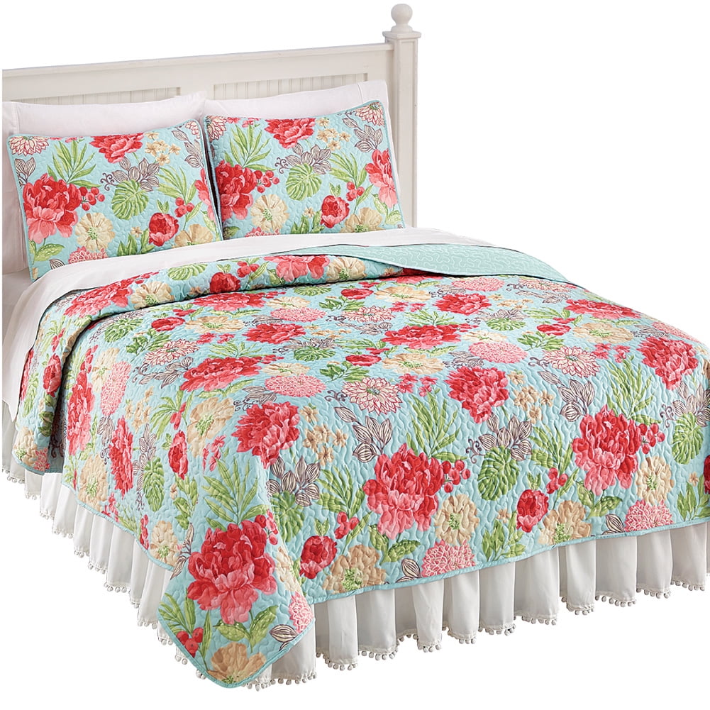 Reversible Hailey Floral Quilt, Twin, Multicolor