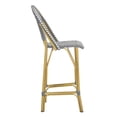 thumbnail image 4 of SAFAVIEH Ford Outdoor Stacking French Bistro Bar Stool, Grey/White, 4 of 9
