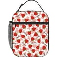 thumbnail image 2 of Strawberry Lunch Bag, Reusable Insulated Lunch Box Gift Meal Tote for Women Men Cooler Bag, Durability of Lunch Tote for Work School Picnic, 2 of 10