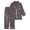 Women-Grey2, variant on MEZZALL Women Satin Silk Button Down Pajama Sets Solid Color 2 Piece Sleepwear Loungewear Long Sleeve Lapel Shirts With Pants Family Matching Nightwear