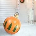 thumbnail image 3 of Hvmvliv Outdoor Christmas Inflatable Decorative Ball Giant Christmas Balls Christmas Inflatable Ball for Christmas Yard Porch Decorations 1.98 ft, Orange, 3 of 6
