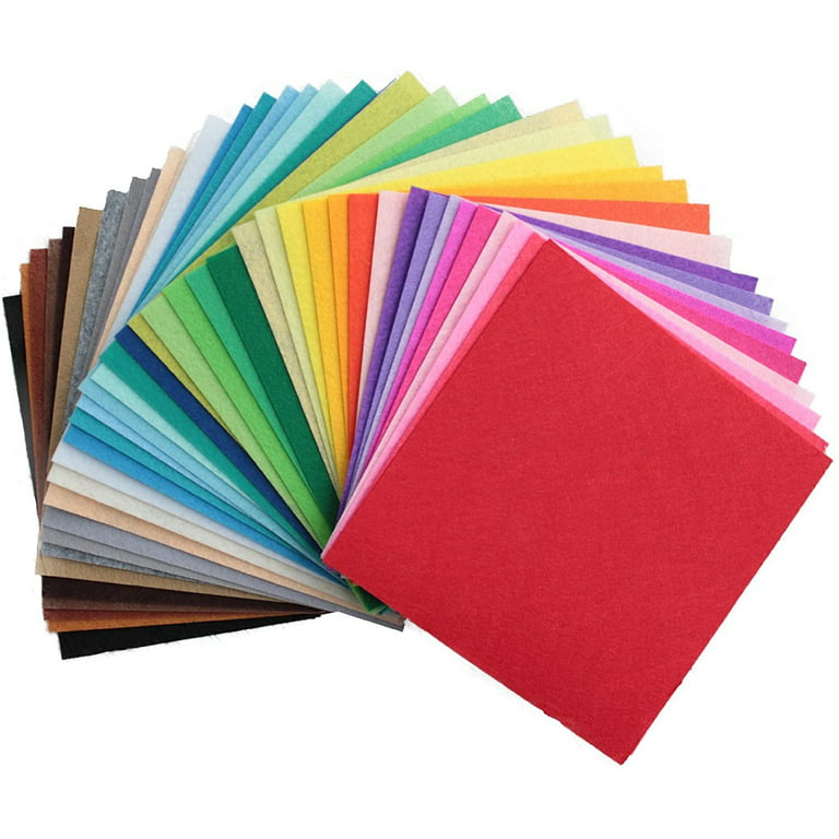 ZGXY Felt Sheets, 40 Pcs 8 x 12 Inches (20 x 30cm) 1mm Thick Soft Felt Fabric Sheet, DIY Craft Sewing Pre-Cut Quilt Squares, Premium Colorful Hard