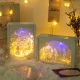 thumbnail image 5 of Valentine's Day Gift, USB Battery Powered 3D Paper Sculpture Night Light Shadow Box Paper Sculpture Frame Table Lamp Decoration Ambient Light Table Lamp, Soft Warm Light, Romantic Ambience, 5 of 6