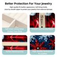 thumbnail image 3 of Christmas Snowflakes Travel Portable Square Jewelry Box Organizer Earring Necklace Bracelet Holder Decorative Display Case Stand Storage Box, 3 of 6