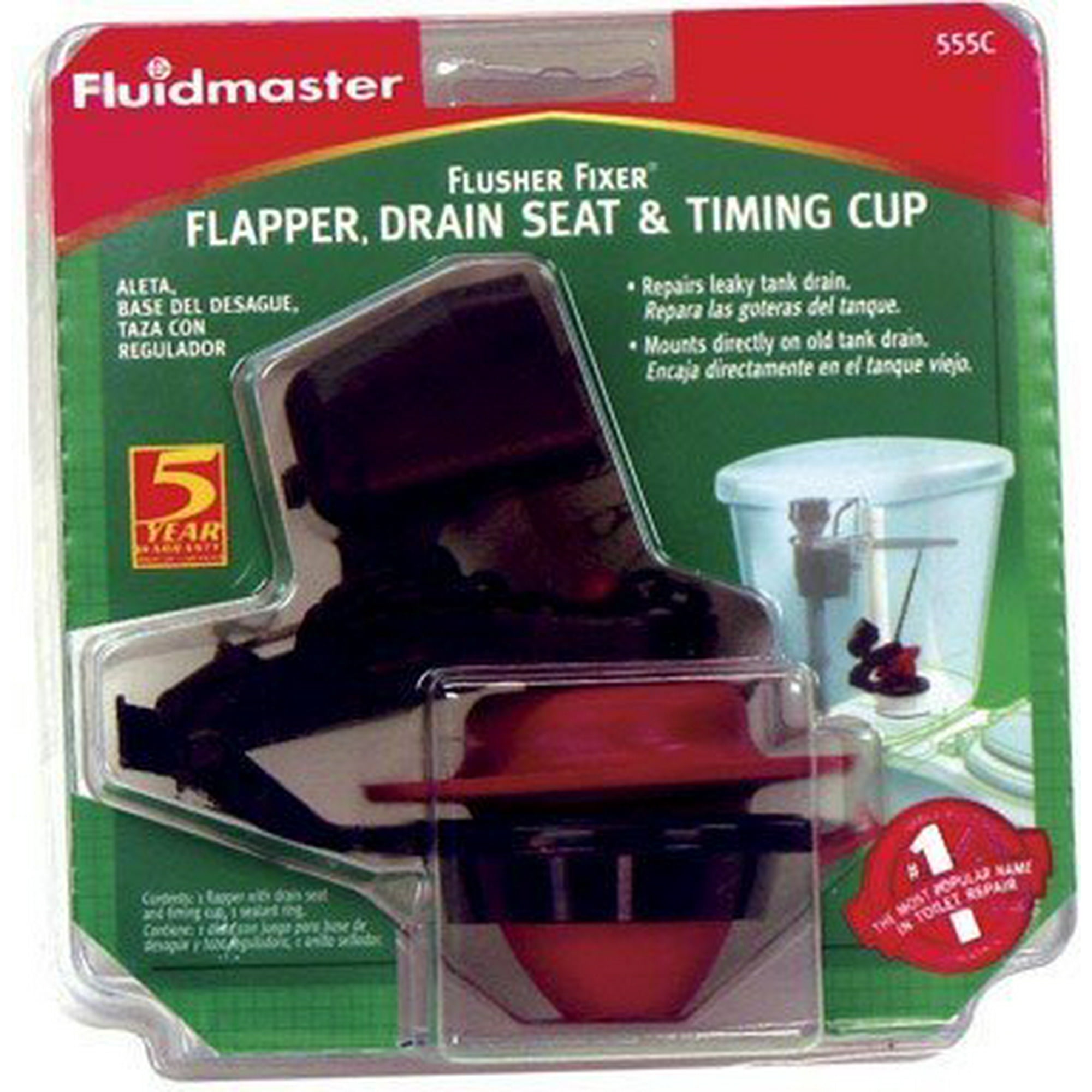 Fluidmaster 555Crp8 Flusher Fixer Flapper Drain Seat And Timing Cup