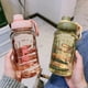 thumbnail image 3 of Botella de agua deportiva de 1 litro, gran capacidad, Fitness con hervidor degradado de escala, gimnasio, ciclismo, taza a prueba de fugas para Fitness y Camping, 3 of 5