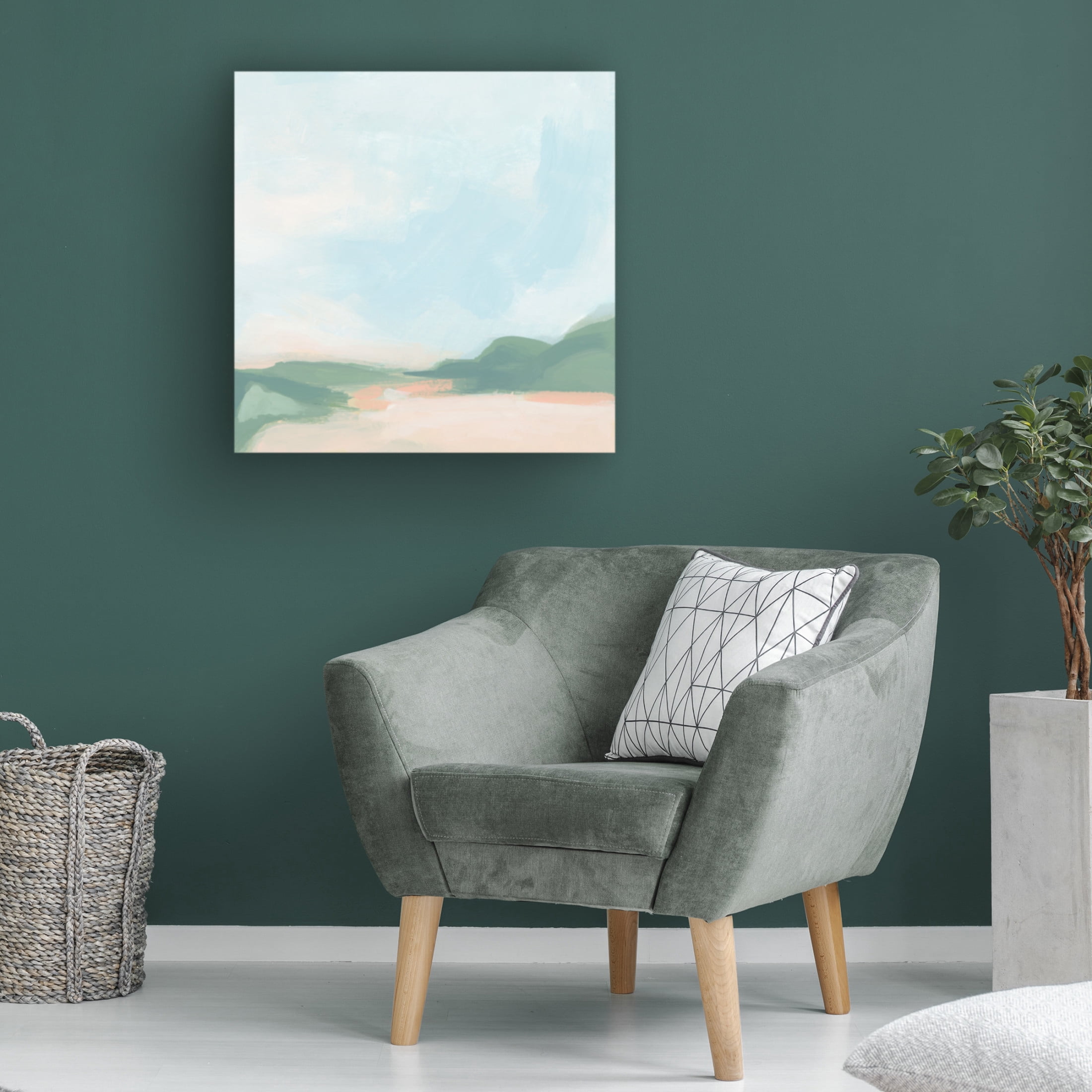 Canvas Wall Art - June Erica Vess 'Sandbar Cameo I' Wall Art for Living Room, Bedroom, or Office Décor by Trademark Fine Art - 24 x 24 Inches