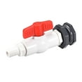 thumbnail image 3 of Uxcell PVC Ball Valve Barb Barb Connector Spigot Kit G1/2 with Bulkhead Fitting Adapter Gray White Red for Water Tank, 3 of 5