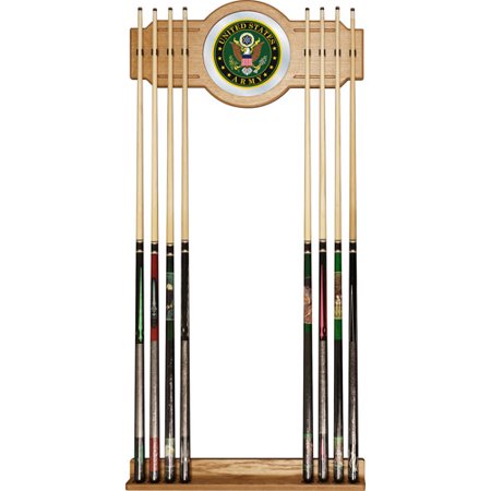 U.S. Army Symbol Billiard Cue Rack with Mirror