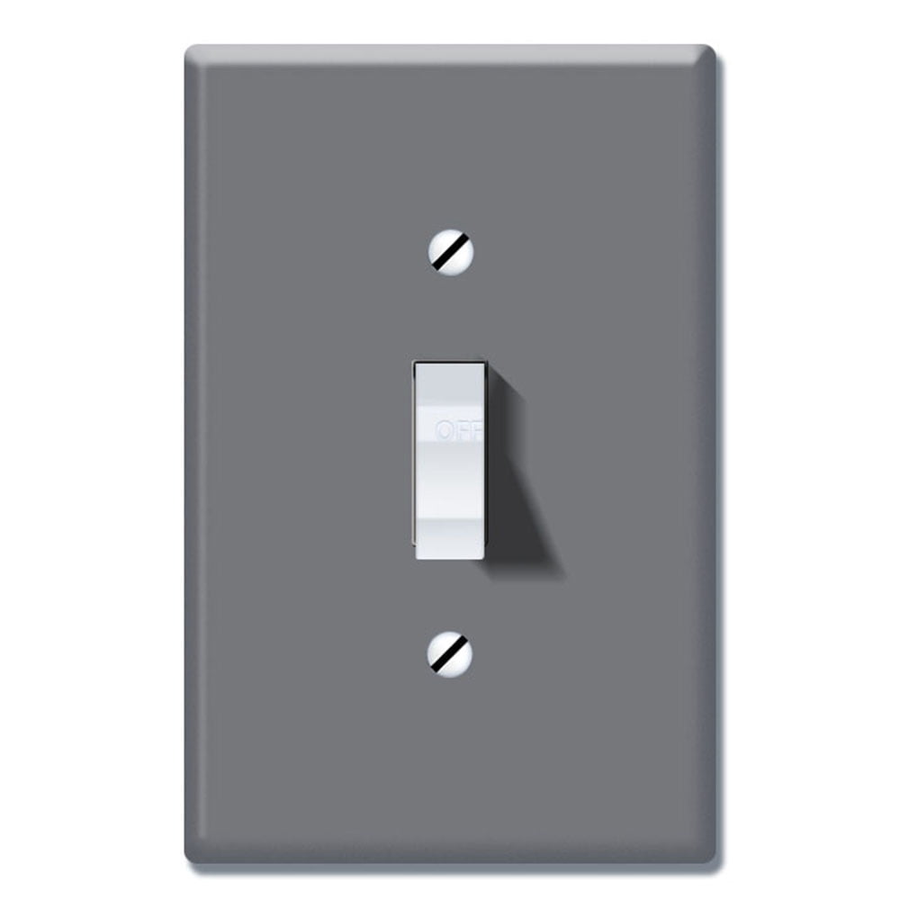 1 pc 4" Square Finished Industrial Electrical Box Cover 1 Toggle Switch Gray 