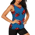 thumbnail image 2 of Daiia Colorful Ladybird Printed Womens Workout Tops for Women Quick-dry Tank Tops Mesh Yoga Shirts Athletic Running Tank Tops Sleeveless Gym Clothes-Medium, 2 of 7