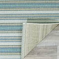 thumbnail image 3 of Couristan 2.25' x 7.8' Ivory and Blue Geometric Rectangular Outdoor Area Throw Rug Runner, 3 of 4