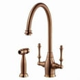 thumbnail image 6 of Houzer CRLSS-650-BB 14.375" Faucet Hole Brushed Brass Charleston Two Handle Kitchen Faucet, 6 of 9