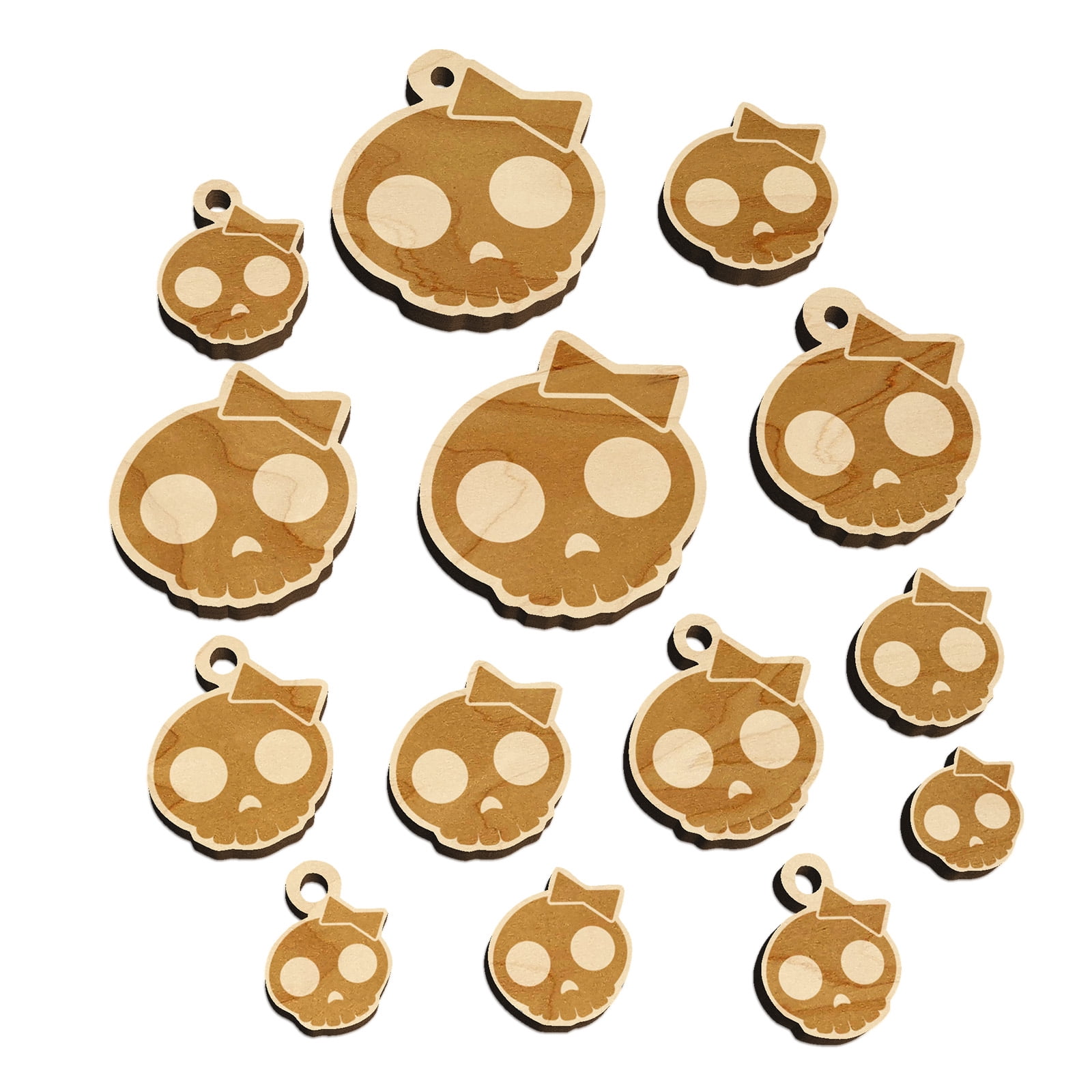 Oregon State Silhouette Wood Mini Charms Shapes DIY Craft Jewelry