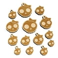 thumbnail image 1 of Sassy Skull with Hairbow Wood Mini Charms Shapes DIY Craft Jewelry - No Hole - Various Sizes (16pcs), 1 of 7