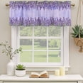 thumbnail image 3 of Purple Lavender Valances for Windows, Decorative Rod Pocket Window Valance Curtains, Spring Watercolor Wild Flowers Plant Short Curtain Drapes for Kitchen/Living Room, 2 Panels, 54" W x 18" L, 3 of 8