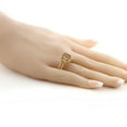 thumbnail image 5 of Gem Stone King 18K Yellow Gold Plated Silver Emerald Cut Brown Tiger Eye Women Ring (2.78 Cttw, Gemstone Birthstone, Available in Size 5, 6, 7, 8, 9), 5 of 5