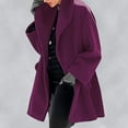 thumbnail image 2 of asdoklhq Womens Plus Size Coats Clearance Women Shawl Collar Fleece Coat Elegant Blend Coats Long Coat Outerwear Jackets, 2 of 3