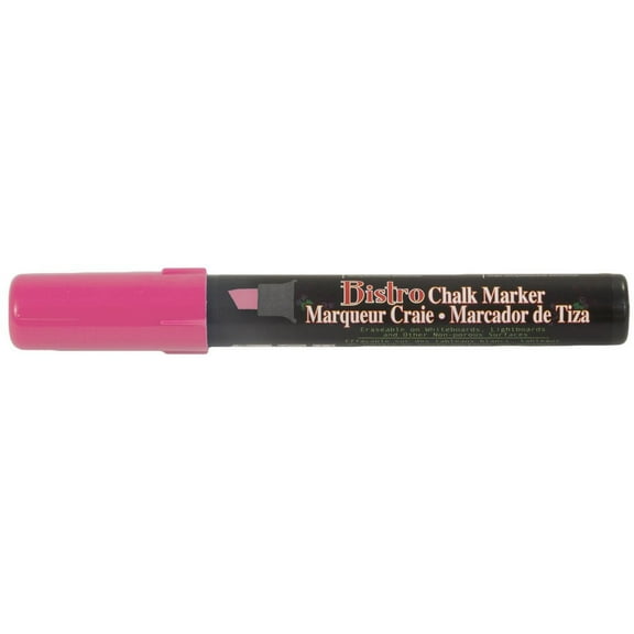 Marvy Uchida Chisel Tip Chalk Marker, Hot Pink, 1/Pack