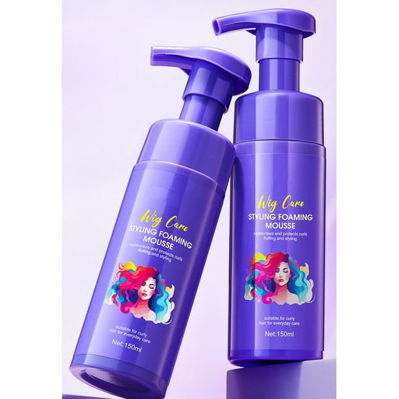 Pisexur Belleza Maquillaje Espuma para peinar y cuidar pelucas - Fijación duradera de 48 h para cabello rizado. Producto hidratante sin necesidad de peinar para pelucas y cpara mujeres y hombres