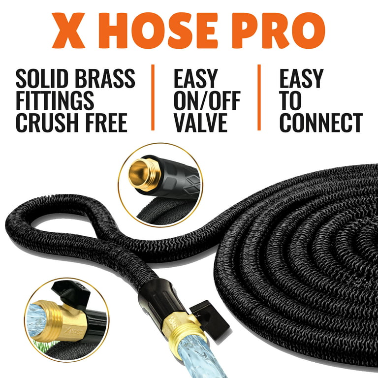 Lightweight, Brass Fittings, Free, Water Expandable Seen & Resistant As - Original Expandable Xhose Hose, on ft. Flexible Pro Crush Generation Garden TV Tough Xhose Hose, 5th 25 Kink Hose -