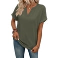 thumbnail image 4 of Wiholl Womens Blouses Summer Tops Rolled Sleeve Shirts Short Sleeve Tee Dressy Casual Summer Vacation Fashion Clothing 2026, 4 of 9