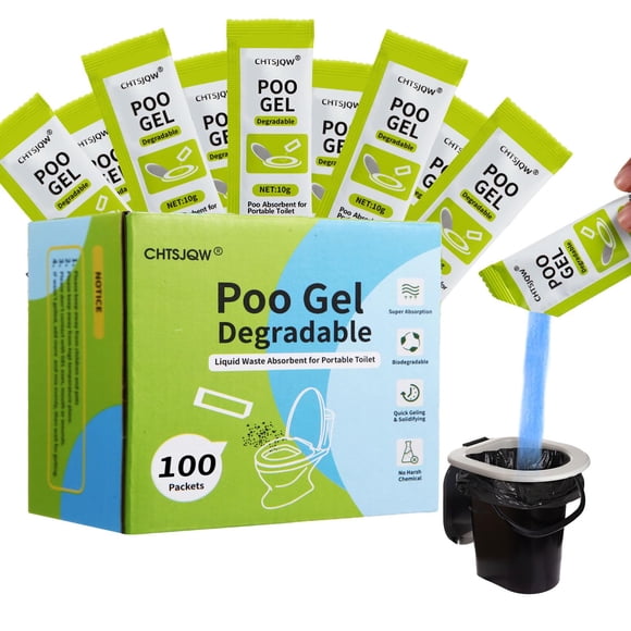 Gel para inodoro portátil CHTSJQW, 100 unidades, desodorizante