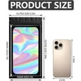 thumbnail image 2 of 100 pcs Black Smell Proof Bags Holographic Packaging Bags,Clear Resealable Odor Proof Bag Foil Pouch Zipper Bag for Food Storage,Gloss,Jewelry,Eyelash Packing for Small Business(5.5x7.9In), 2 of 9