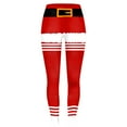 thumbnail image 5 of TTUHYWXI Women's Ugly Christmas Xmas Leggings Stretchy Funny Costume Tights High Waist Printed Yoga Pants Holiday Tights (Red, XL), 5 of 7