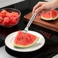 thumbnail image 4 of Outdor 2 In 1 Stainless Steel Fruit Cutter Watermelon Cutter Newest Watermelon Slicer Watermelon Cutter Melon Cutter Watermelon Cutting Stainless Steel Fruit Cutter For, 4 of 6