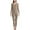 Khaki, variant on Lindreshi 2 Piece Fall Sets for Women Women's Winter Thermal Underwear Woolen Thermal Suit Clothes Trousers Long Sleeved Round Neck Shirt/Shirt Suit